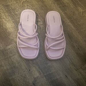 Torrid Lavender Strappy Slide Sandals